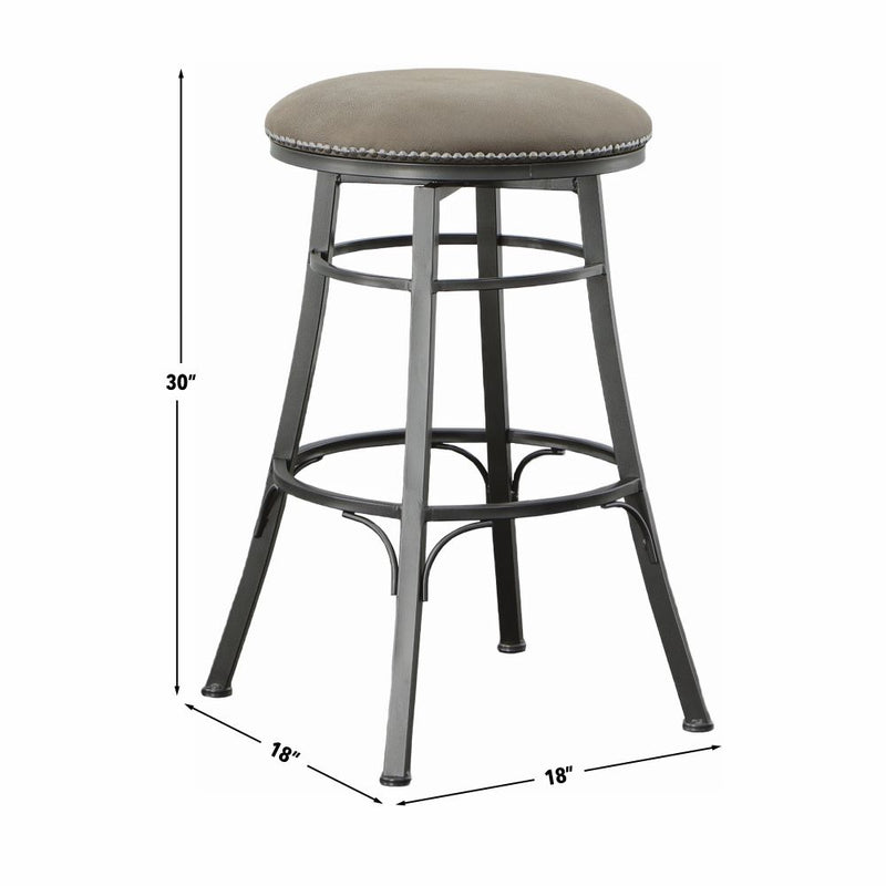 Steve Silver Bali Gray Backless Swivel Bar Stool