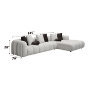 Acme Furniture Manilla Ivory White Sectional