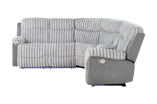 Global Furniture U6028 Grey Sectional with LED