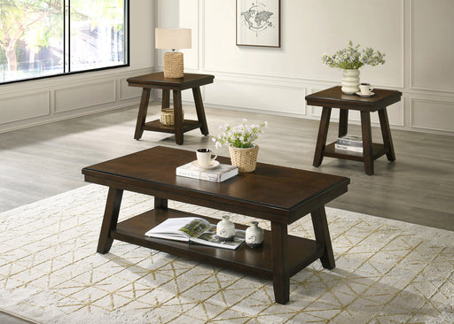 Crown Mark Brady Cappucino 3pc Coffee Table Set