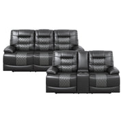 Home Elegance Fabian Gray 2pc Living Room Set