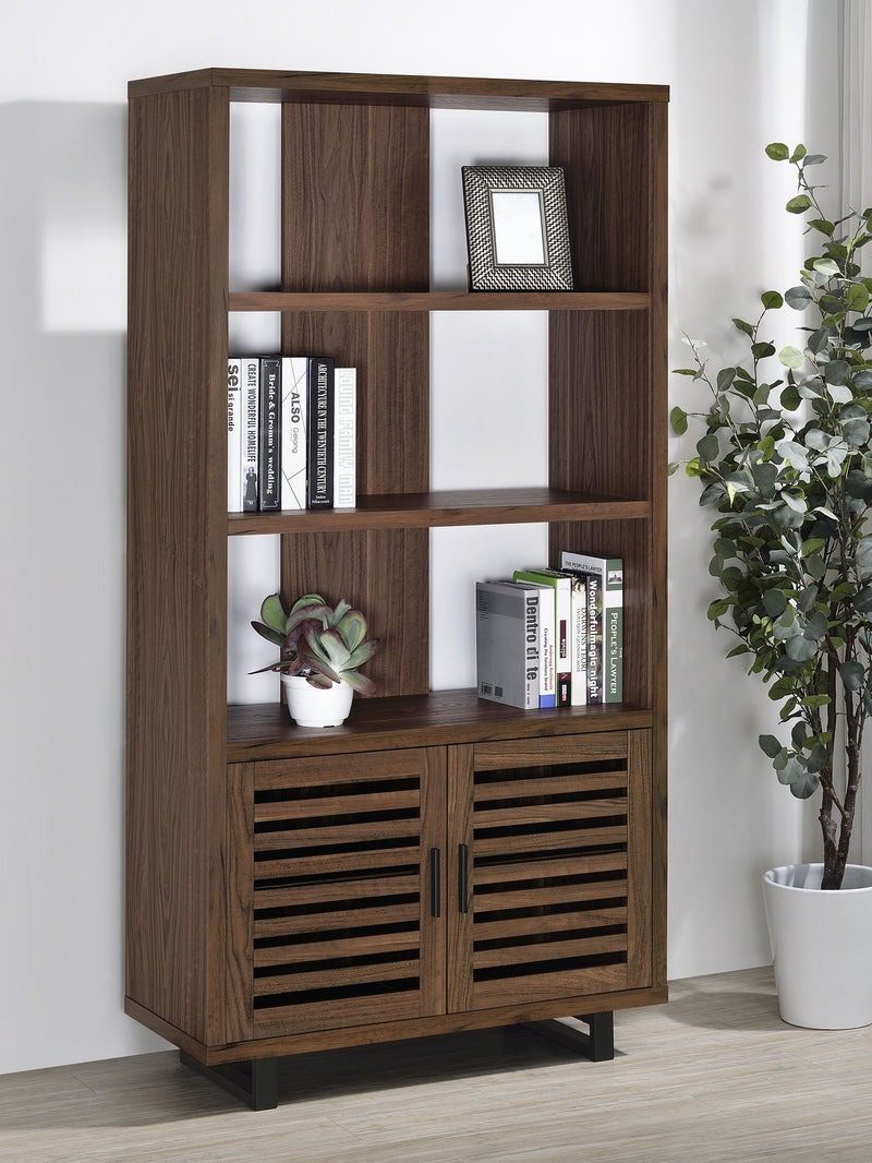 Coaster Furniture Maddox Walnut Brown 3 Dhelf Bookcase