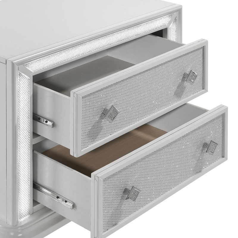 New Classic Furniture Stardust White Nightstand