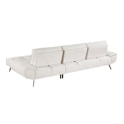 Home Elegance Dominic Beige 2pc Sectional with Right Chaise