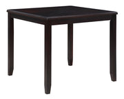 New Classic Furniture Gia Ebony PU 42 Inch Square 5pc Counter Height Set