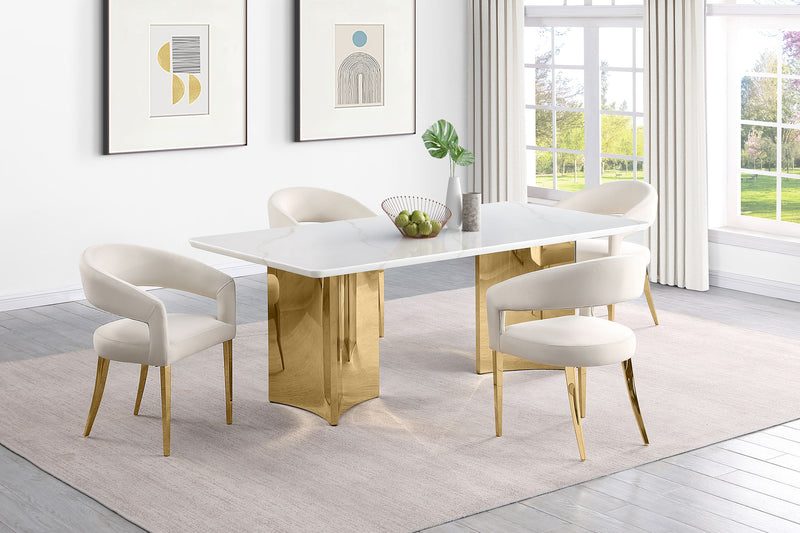 Coaster Furniture Tevlin White 79 Inch Dining Table