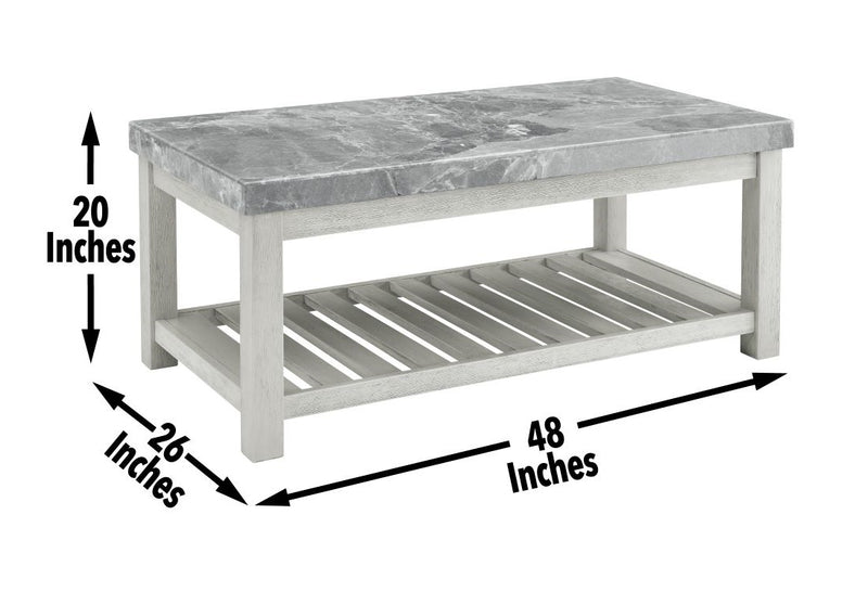 Steve Silver Canova Cathedral White 3pc Coffee Table Set