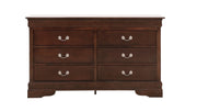 Glory Furniture Louis Phillipe Black 6 Drawers Dresser