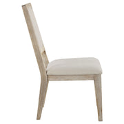 2 Coaster Furniture Trofello White Washed Brown Dining Side Chair