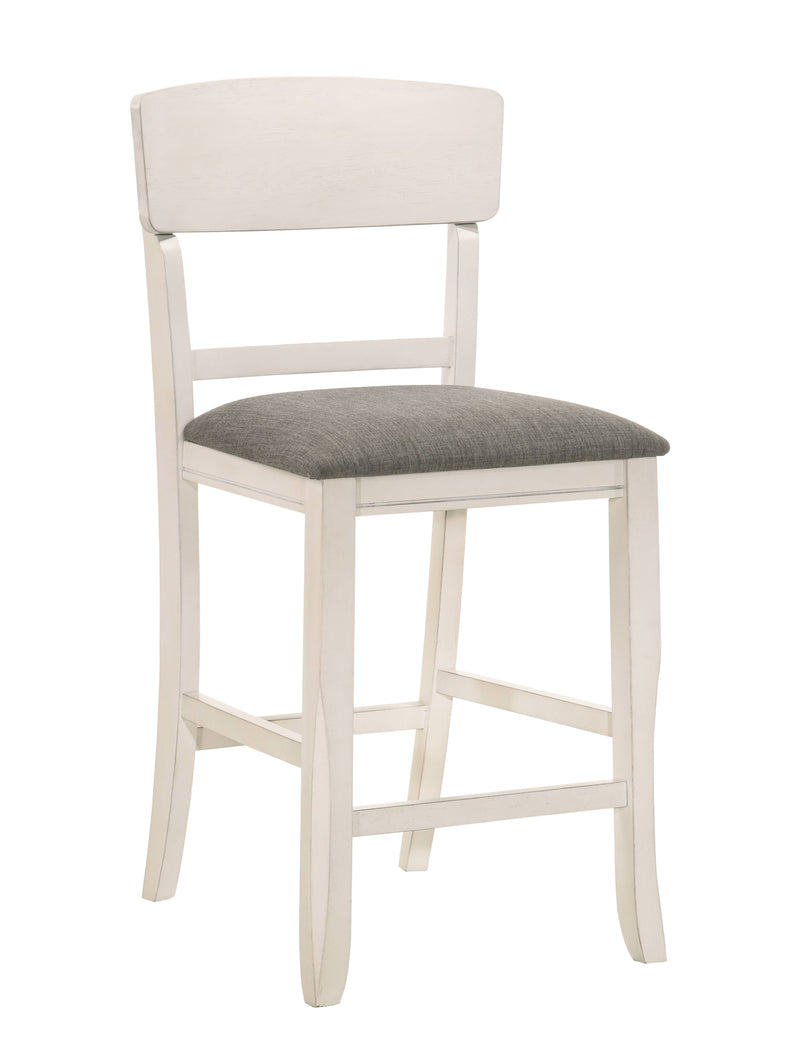 Crown Mark Conner Chalk Grey 7pc Counter Height Set