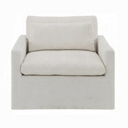 Acme Furniture Frederick Ivory Swivel Chair with Pillow