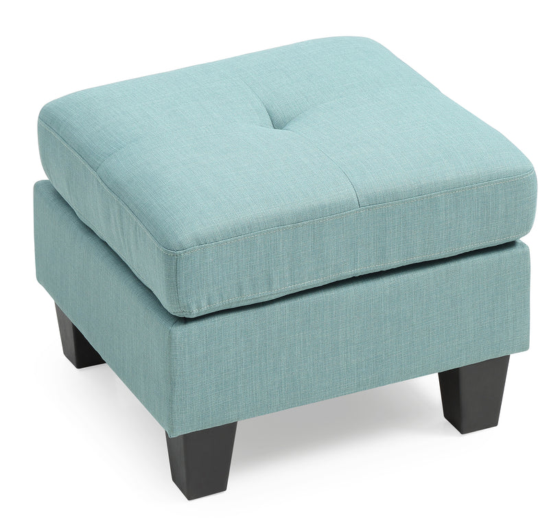 Glory Furniture Newbury Yellow Fabric Ottoman