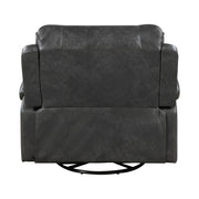 Home Elegance Newnan Brown Swivel Glider Reclining Chair