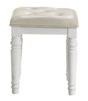 New Classic Furniture Valentino White Vanity Table Stool