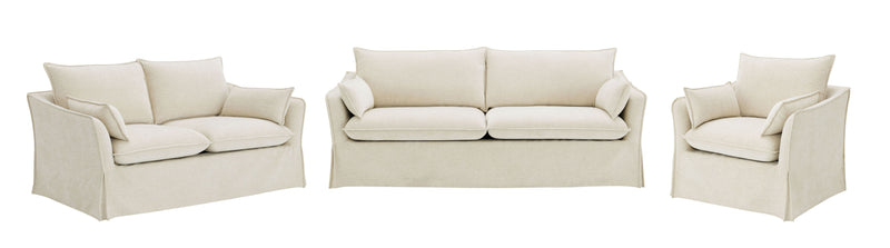 Acme Furniture Shane Beige Loveseat with 2 Pillows