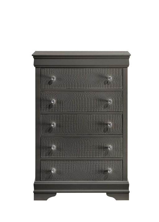 Galaxy Home Blaze Gray 5 Drawer Chest