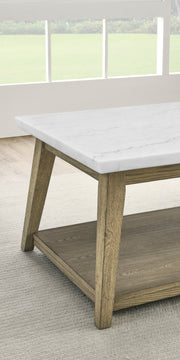 Steve Silver Vida Black White Marble Cocktail Table