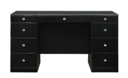 Crown Mark Avery Black Vanity Desk and Mirror