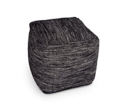 Steve Silver Omari Black Square Handwoven Woolen Pouf