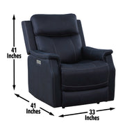Steve Silver Valencia Ocean Blue Power Recliner Chair
