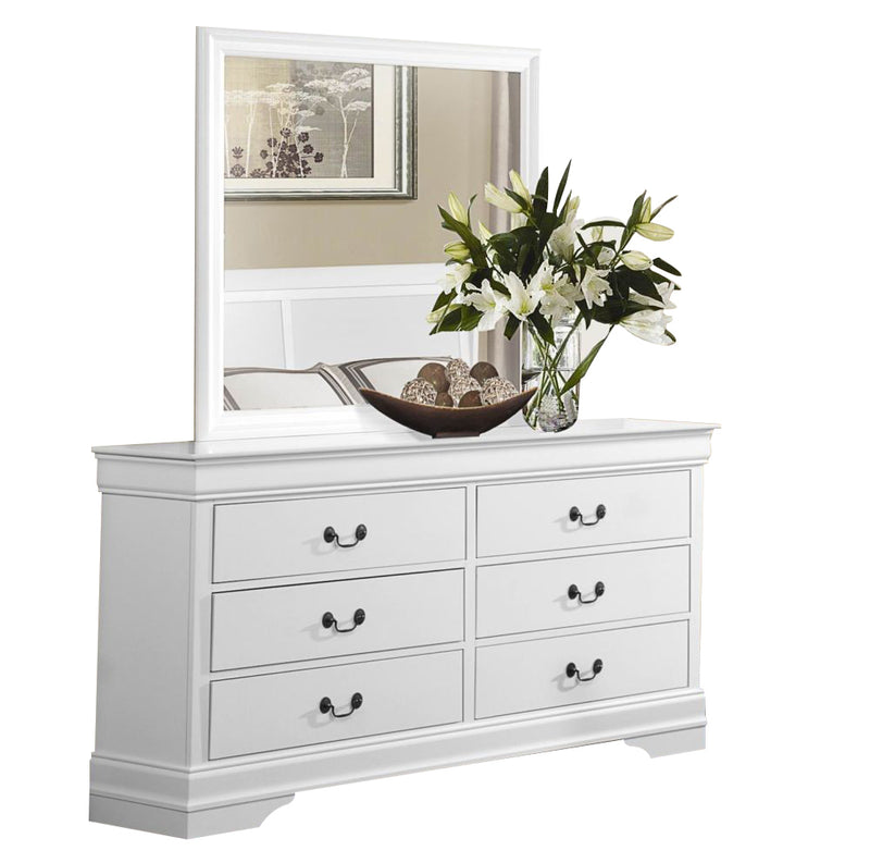 Home Elegance Mayville Brown Cherry Dresser and Mirror