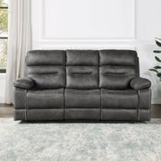Steve Silver Rudger Moonlight Gray Manual Reclining Sofa