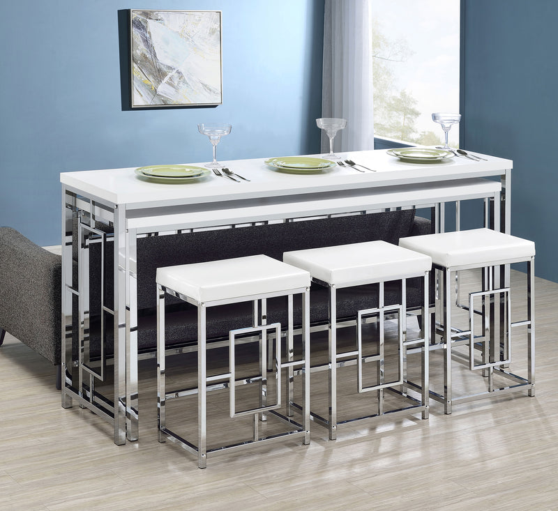 Coaster Furniture Jackson White 5pc Counter Height Set