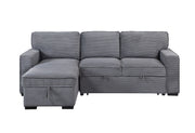 Global Furniture U0203 Light Grey Reversible Sofa Bed