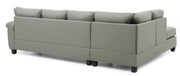 Glory Furniture Gallant Gray Faux Leather Sectional