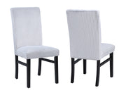 2 Crown Mark Tracy Light Grey Side Chairs