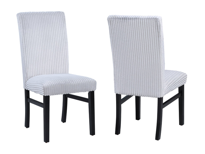 2 Crown Mark Tracy Light Grey Side Chairs