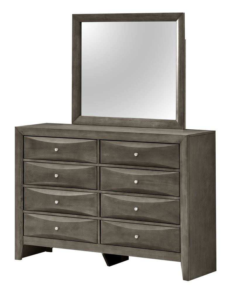 Glory Furniture Marilla Cherry Dresser and Mirror