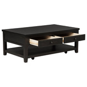 Coaster Furniture Concord Distressed Java Black Coffee Table