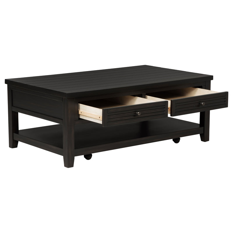 Coaster Furniture Concord Distressed Java Black Coffee Table