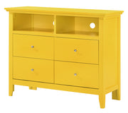 Glory Furniture Hammond Yellow Media Chest
