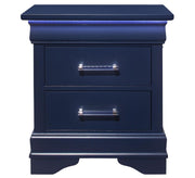 Nightstand With LED - Blue Finish Charlie Series By Global Furniture
