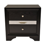 Galaxy Home Matrix Black Wood Night Stand