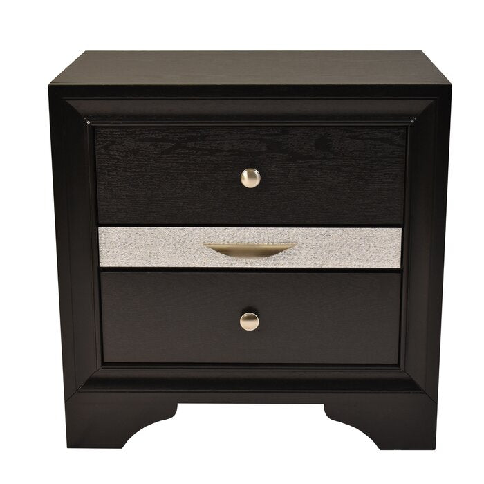 Galaxy Home Matrix Black Wood Night Stand