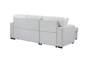 Global Furniture U0204 Light Grey White Reversible Pull Out Sofa Bed