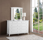 Glory Furniture Hammond White Dresser and Mirror