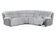 Global Furniture U6028 Grey Sectional with LED
