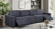 Global Furniture U8177 Charcoal Power Sectional Sofa