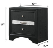 Crown Mark Regata Black Night Stand