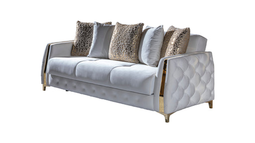 Galaxy Home Lust Off White Sleeper Sofa