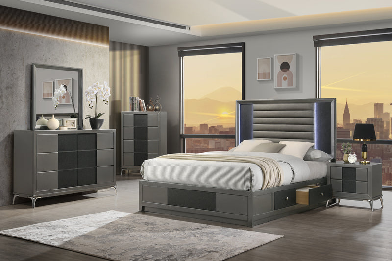 New Classic Furniture Nocturne Slate Gray Dresser And Mirror — Best Direct Outlet