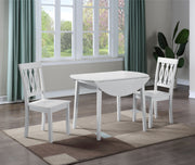 Steve Silver Naples Antiqued White Drop Leaf 3pc Dining Set