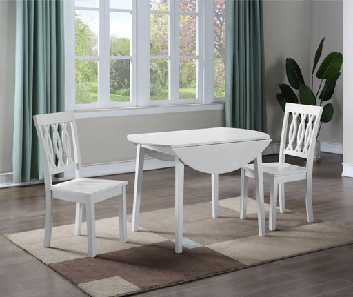 Steve Silver Naples Antiqued White Drop Leaf 3pc Dining Set