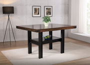 Coaster Furniture Patterson Mango Oak Black Brown Counter Height Table