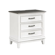 Home Elegance Chesterton Brown White Night Stand
