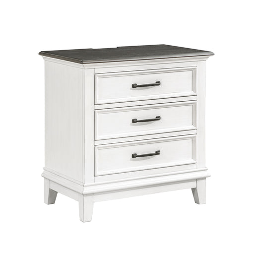 Home Elegance Chesterton Brown White Night Stand